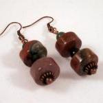Earrings, Ocean Jasper Gems..