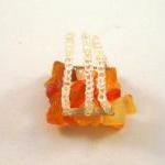 Ring, Amber Gemstone Adjust..