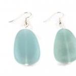 Earrings, Beach Glass Flat ..
