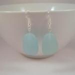 Earrings, Beach Glass Flat ..
