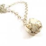 Necklace, Large Round White..