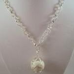 Necklace, Large Round White..